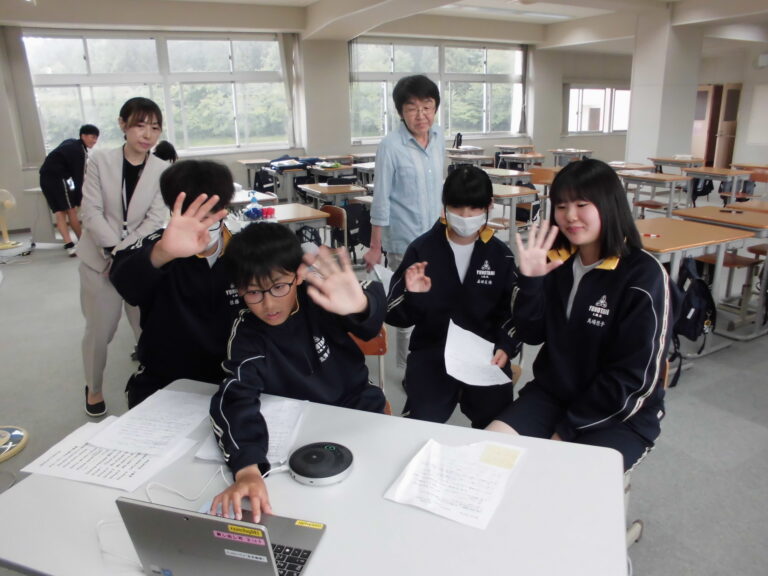 海外オンライン交流授業 魚沼市立湯之谷中学校